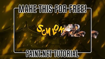 FREE GAMING BANNER TUTORIAL FOR YOUTUBE (2018/2019) (Paint.net)