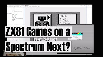 Running ZX Caverns ZX81 game on the Spectrum Next CSpect Emulator