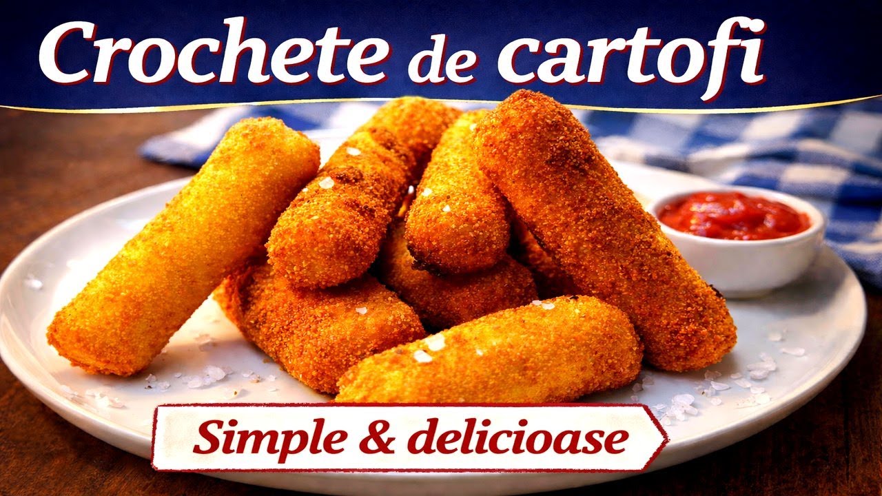 Crochete de cartofi crocante la exterior, moi la interior | Rețetă simplă