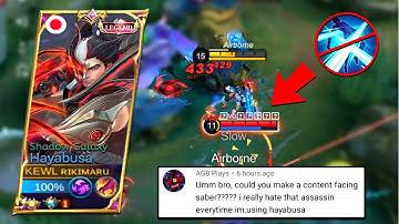 HOW TO EASILY COUNTER SABER USING HAYABUSA | Hayabusa Fasthand Gameplay | MLBB