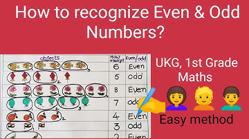 #Even & Odd numbers |How to identify Even and Odd number of objects? | UKG, 1st Grade Maths
