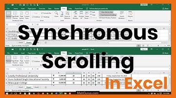 How to use Synchronous Scrolling in Excel- Synchronous Scrolling Tutorial