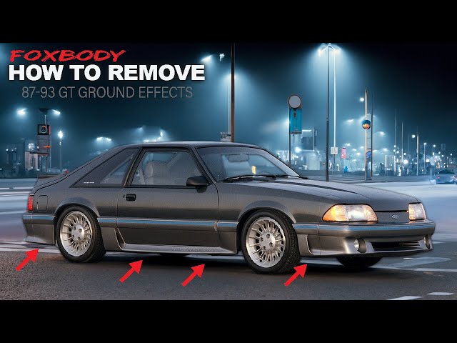 How To Remove 87-93 Mustang GT Ground Effects (side skirts) - YouTube