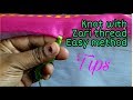 How to knot kuchu with zari thread- tips and tricks