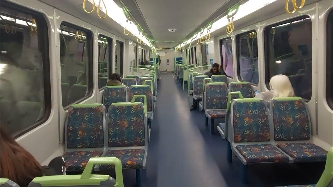 Melbourne Central station train ride to Reservoir station (Mernda run). Melbourne Australia