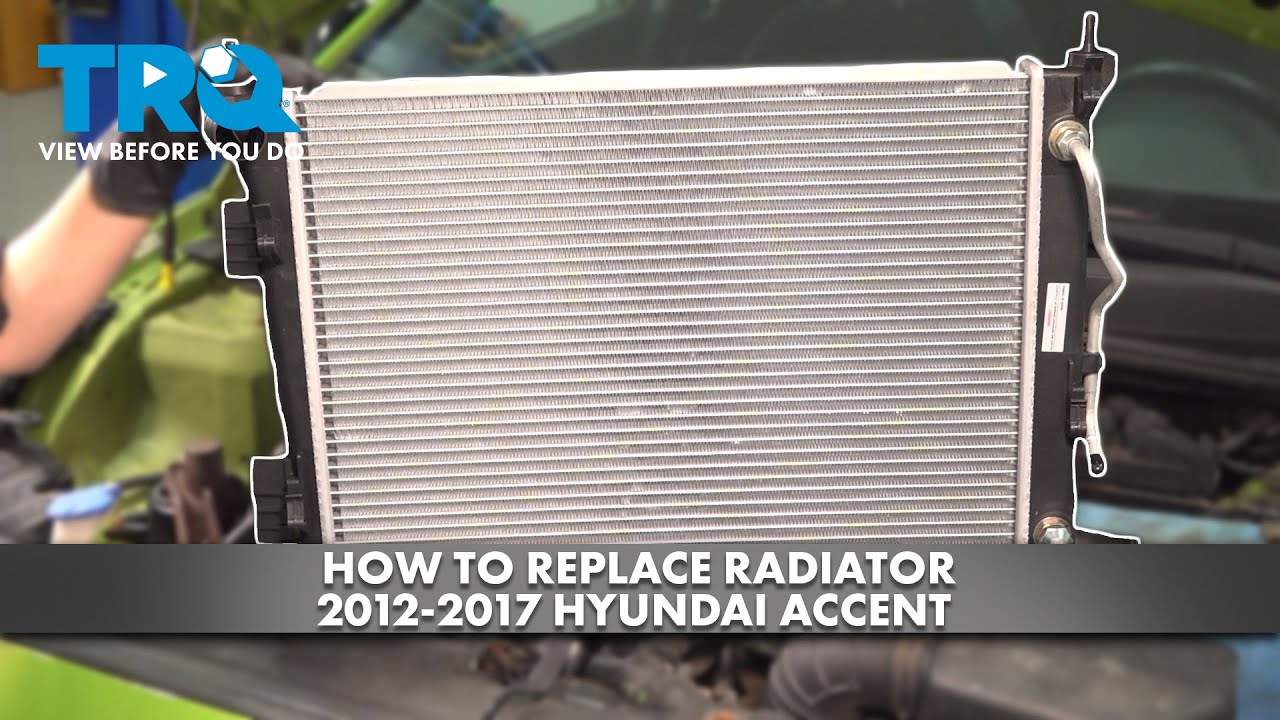 Как заменить радиатор Hyundai Accent 2012-2017