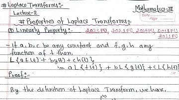 Laplace Transform|Lecture-2|Properties of Laplace transform|Mathematics-III Purbanchal University TU