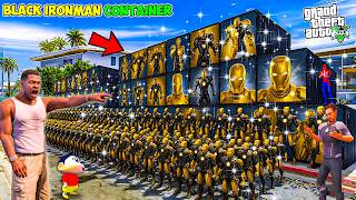 Franklin &amp; Shinchan Open Mystery Gold &amp; Black Ironman Containers in GTA 5