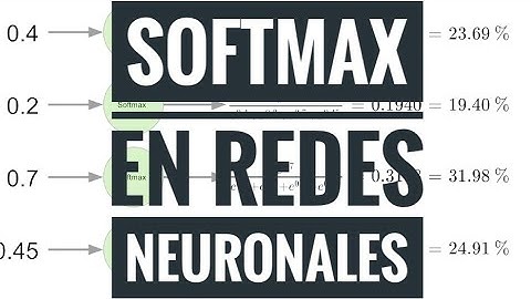 ¿Cómo funciona softmax?