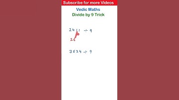 Vedic Maths Tricks for Fast calculations | Divide by 9 | Vedic maths | #35
