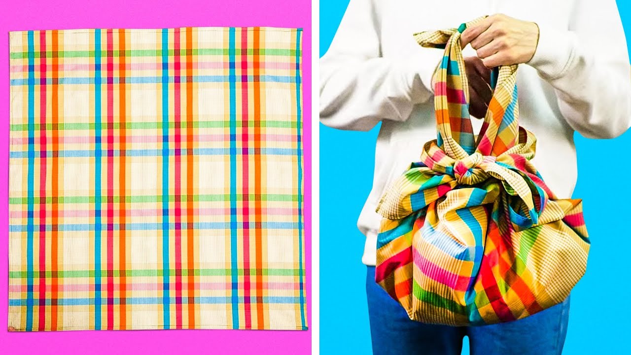 19 WAYS TO TURN YOUR SCARF INTO ORIGINAL GIFT AND USEFUL BAG 