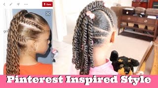 Pinterest Inspired Hairstyle | Braids & Ponytails ▸ Natural Hair