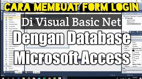 Cara Membuat Form Login di VB Net dgn Database Microsoft  Access || Channel Zahby