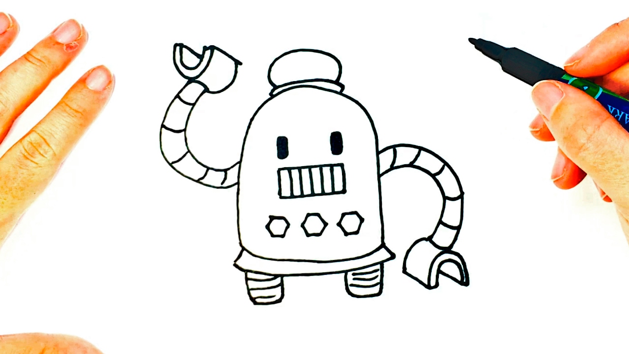 How to draw a Robot | Cute Robot Easy Draw Tutorial - YouTube