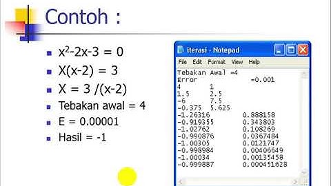 Cara Mencari Akar Persamaan Menggunakan Metode Iterasi Sedehana || Pertemuan 6 Metode Numerik