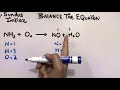 How to balance the Equation  NH3   O2 = NO   H2O