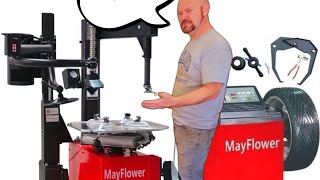 Mayflower Tire Machine Review 1.5 HP Automatic Changer Wheel Balancer Combo 980 800 300 Assist Arm