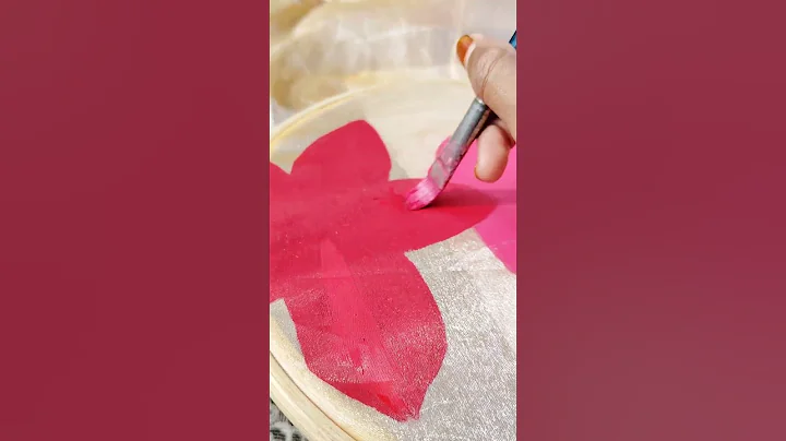 hand painted duppata tutorial 🌷    easy fabric painting     #traditional #duppata #trending #viral