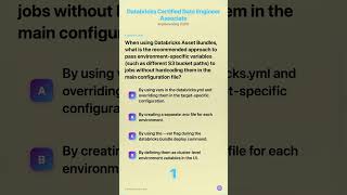 Databricks Certified Data Engineer Associate: When using Databricks Asset Bundles, what is the recom