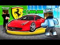 Stealing every ferrari from dealership in minecraft