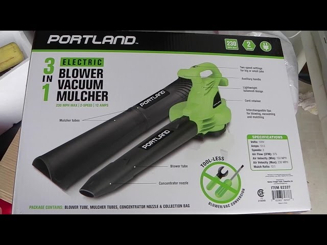 PORTLAND 3-In-1 Electric Blower Vacuum Mulcher for $39.99 – Harbor Freight  Coupons