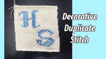 Decorative Duplicate Stitch for Knitting