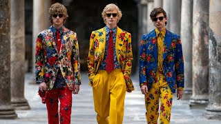 Gucci Spring/Summer 2026 Menswear Inspiration | Retro Silhouettes, Bold Colors, Italian Flair