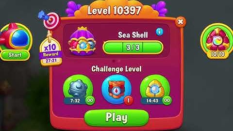 Fishdom Level 10397 - Daily Log #735 | Challenge Level | Gemstone Trail Rewards | New Cards