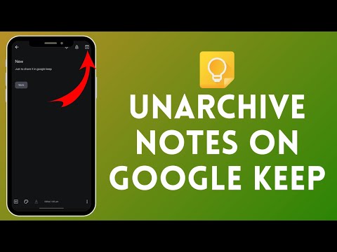 How to Unarchive Notes in Google Keep | Bring Back Hidden Notes 2024