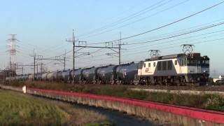 東北本線　5585レ　ＥＦ64-1036+タキ　東鷲宮-栗橋にて