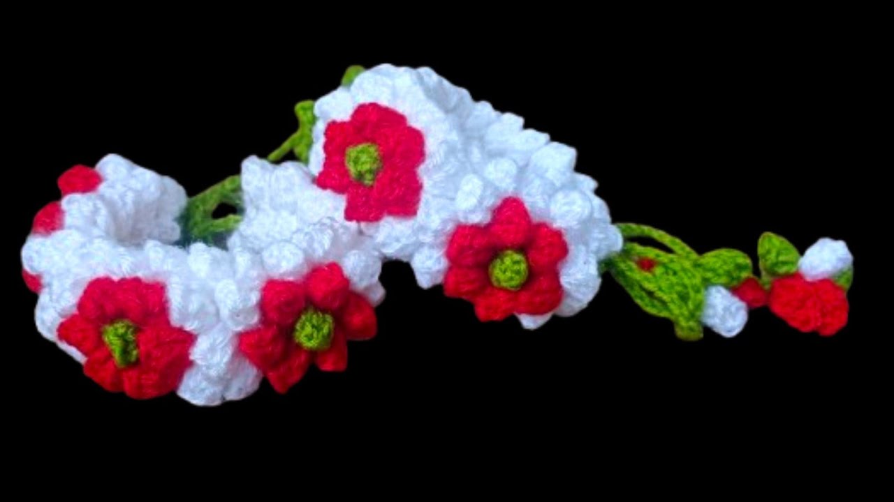 How to Crochet Jasmine Garland | Crochet Gajra | Crochet Jasmine Gajra