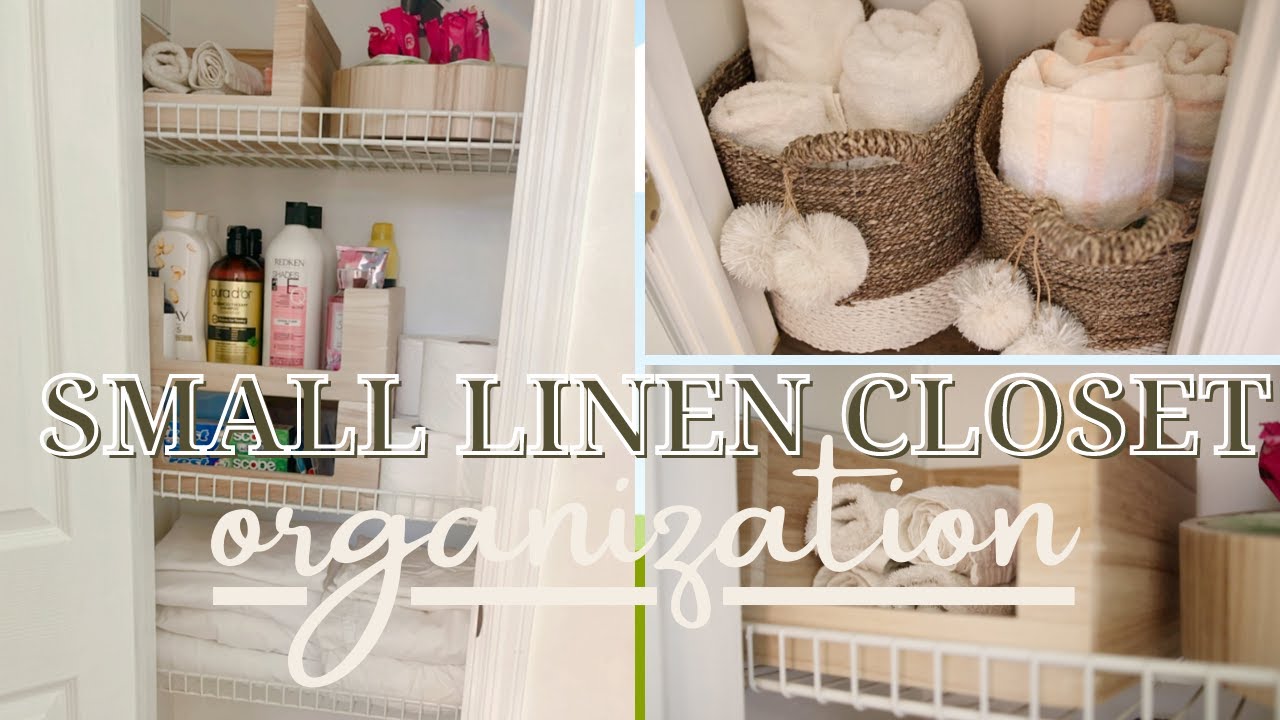 SMALL NARROW LINEN CLOSET ORGANIZATION | HOW TO ORGANIZE SMALL SPACES ...