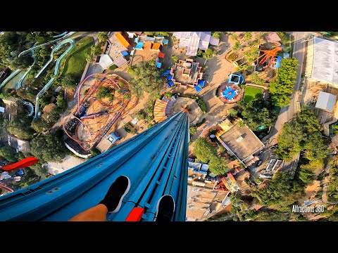 Face-Down Drop Ride Falcon's Fury Busch Gardens Theme Park 2022