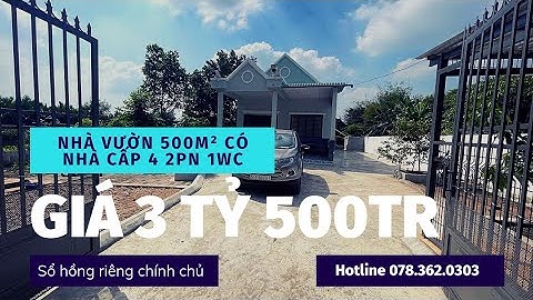 Nhà vườn Cần Giuộc, Quốc Lộ 50 dt 500m2 có nhà cấp 4 2PN 1WC có VƯỜN Cây ăn trái sum suê, sổ riêng