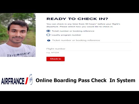 airfrance online boarding pass check in System