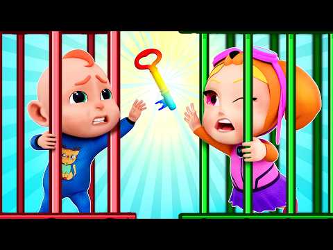 Rescuing Baby from a Cardboard Room | Brave Policeman | Escape Room | Rosoo Nursery Rhyme