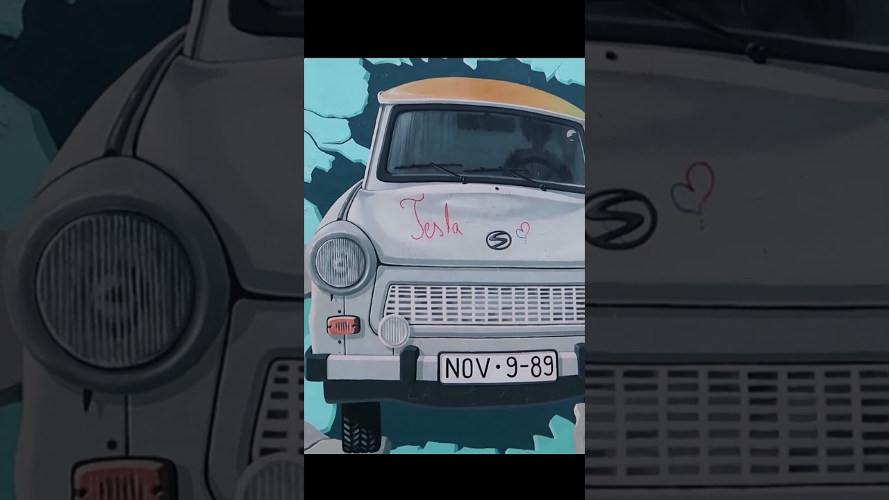 Trabant on Berlin Wall