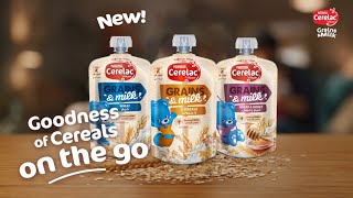 Cereals on the Go - Grains & Milk Pouch with Iron & Calcium | Cerelac