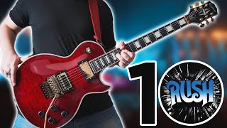TOP 10 Guitar Riffs: RUSH (ft. NEW Epiphone Alex Lifeson!)