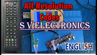 VS.T56U11.2 Service menu | Resolution Code| ENGLISH