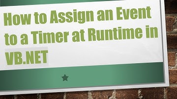 How to Assign an Event to a Timer at Runtime in VB.NET