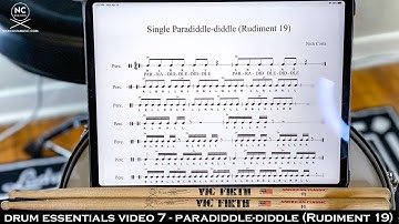 Drum Essentials Video 7 - Paradiddle-Diddle (Rudiment 19) | NickCostaMusic.com