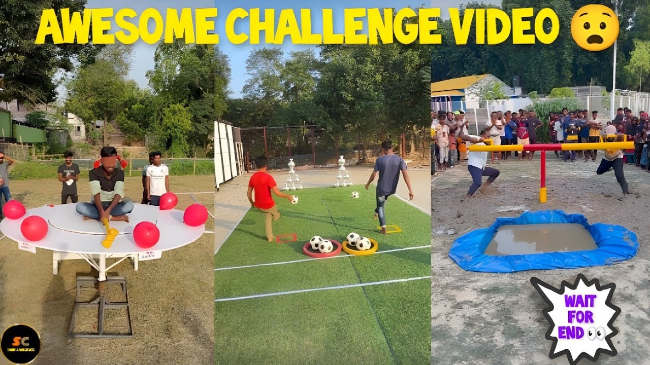 Competition Fun Video Awesome Challenge Video 😃 || Football And Balloon Competition Challenge ...