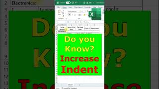 How to Use Increase and Decrease Indent in Microsoft Excel. Make Your Data Look Professional! #learn