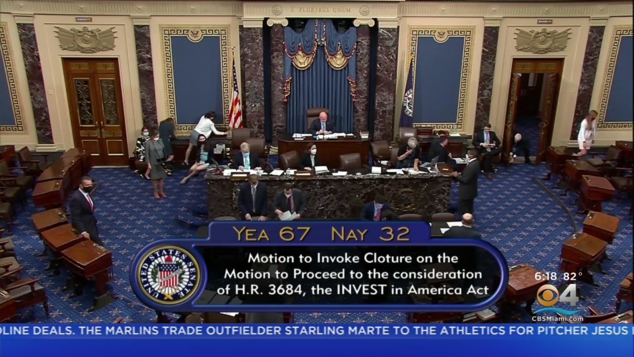 US Senate Votes To Advance Infrastructure Bill