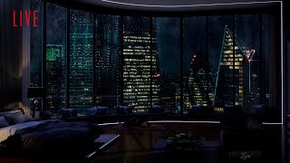 A Beautiful London Apartment 24/7 LiveStream | Rain On Window Sound For Sleeping