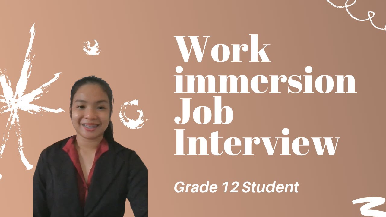 pre immersion job interview simulation essay