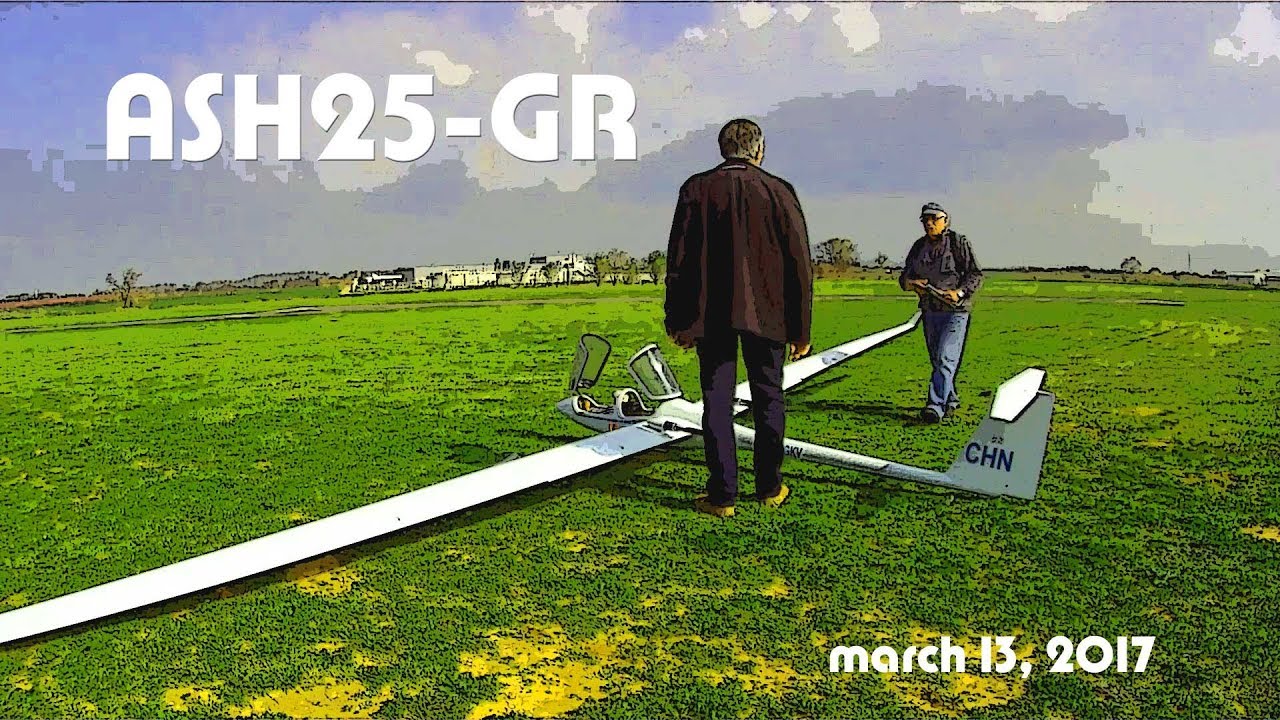 Electric Rc Glider mounting ASH25-GR