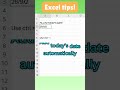 Always type the right date in Excel #spreadsheetmagic #excel