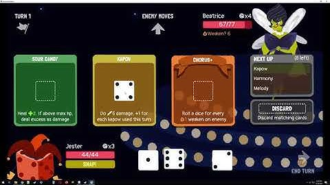 Dicey Dungeons - Parallel Universe Jester with Weaken Deck